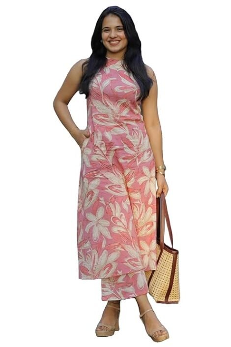 Women's Cotton Kurta Set for Women | A-Line Kurta with Pant |